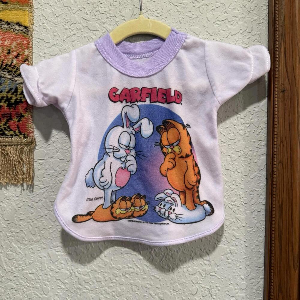 Vintage 70s RARE Garfield 1978 Jim Davis Baby Toddler Shirt Size‎ 3-6 Months